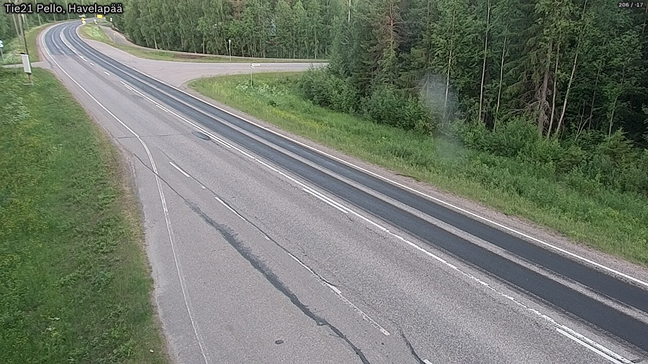 Weather Camera Image Väg 21 Pello, Havelanpää, Pello, Lappi