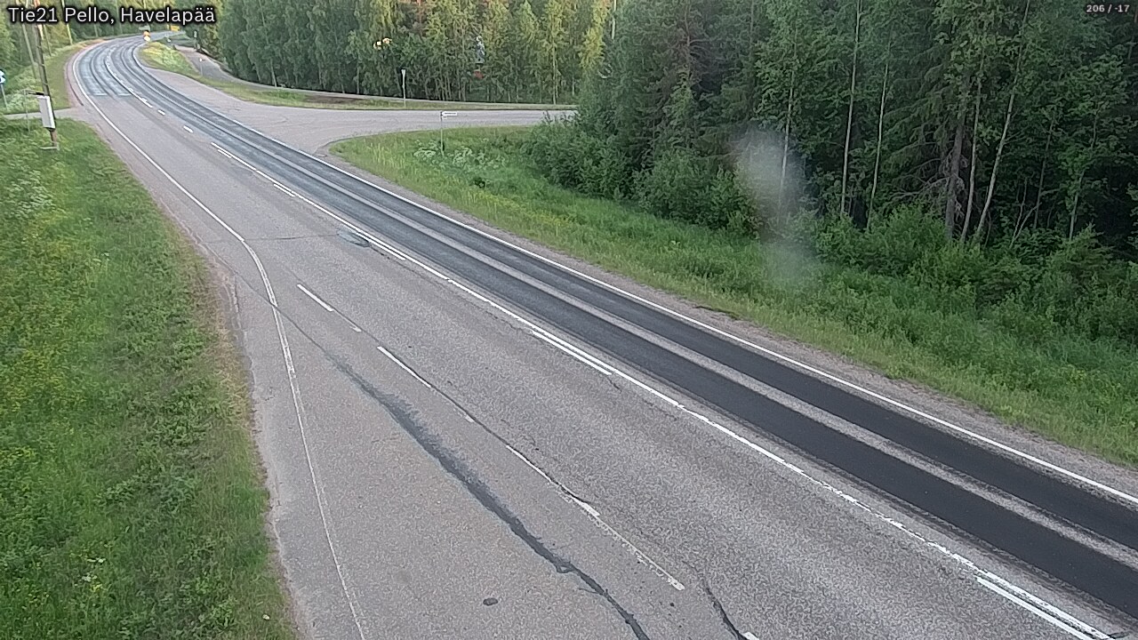 Weather Camera Image Väg 21 Pello, Havelanpää, Pello, Lappi