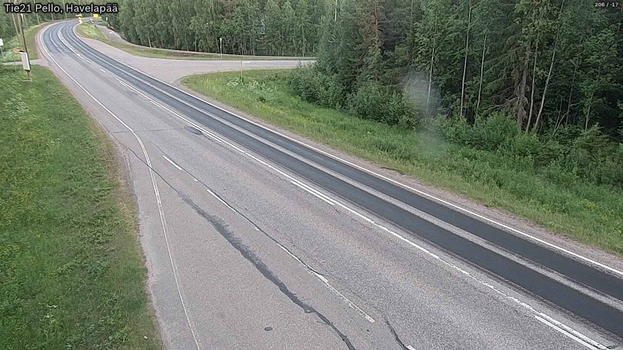Weather Camera Image Väg 21 Pello, Havelanpää, Pello, Lappi