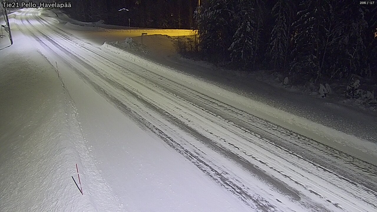 Weather Camera Image Väg 21 Pello, Havelanpää, Pello, Lappi