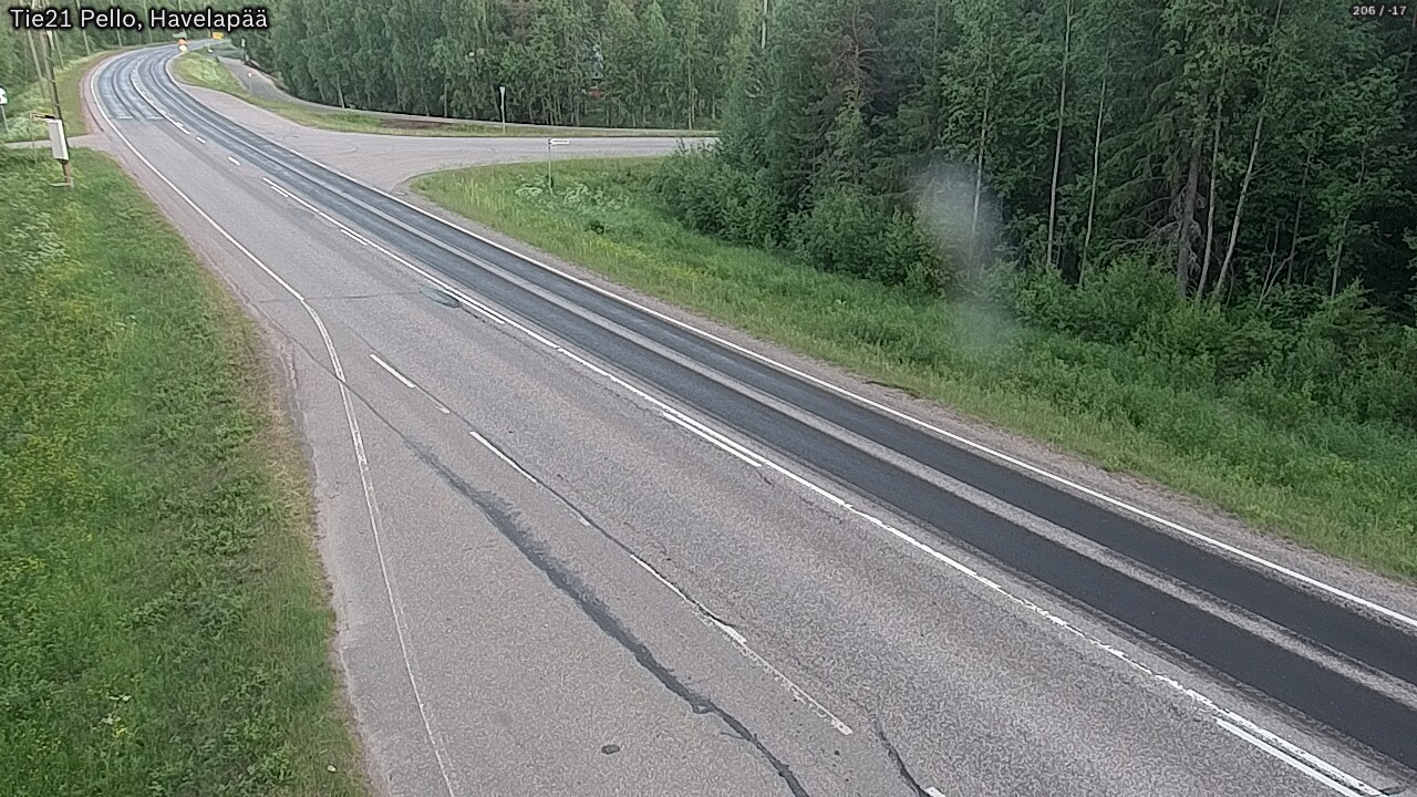 Weather Camera Image Väg 21 Pello, Havelanpää, Pello, Lappi