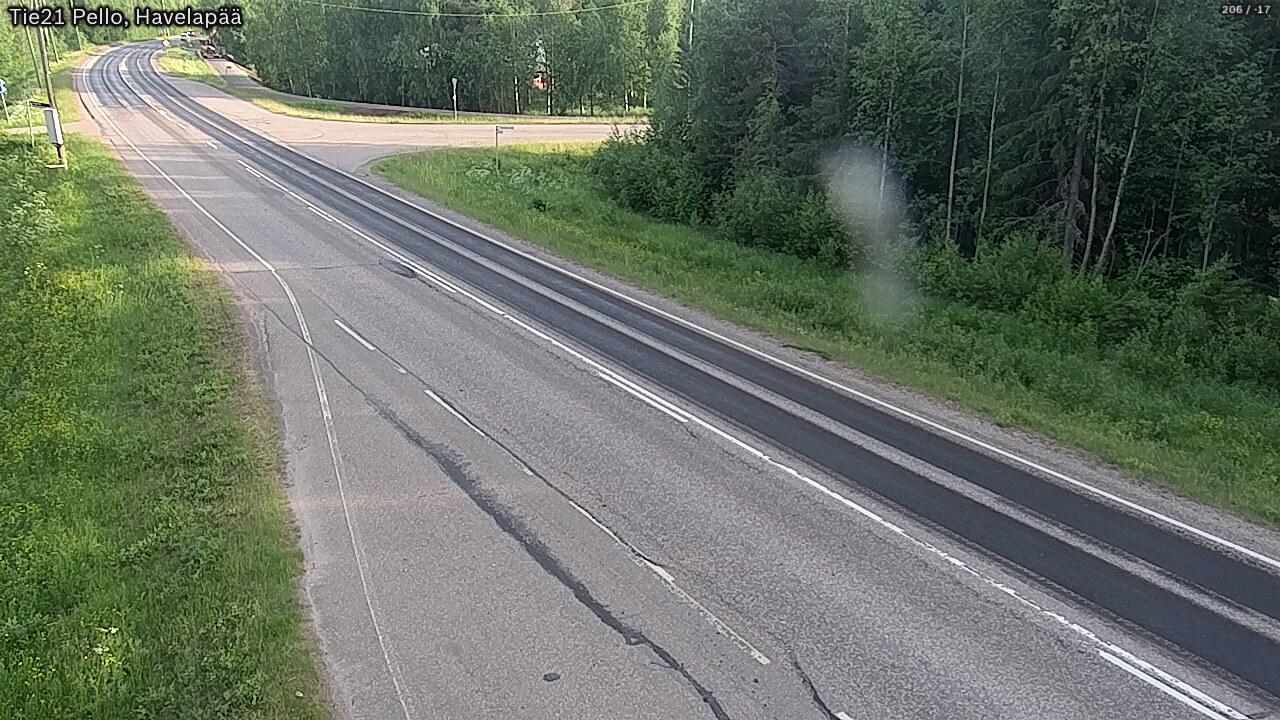 Weather Camera Image Väg 21 Pello, Havelanpää, Pello, Lappi