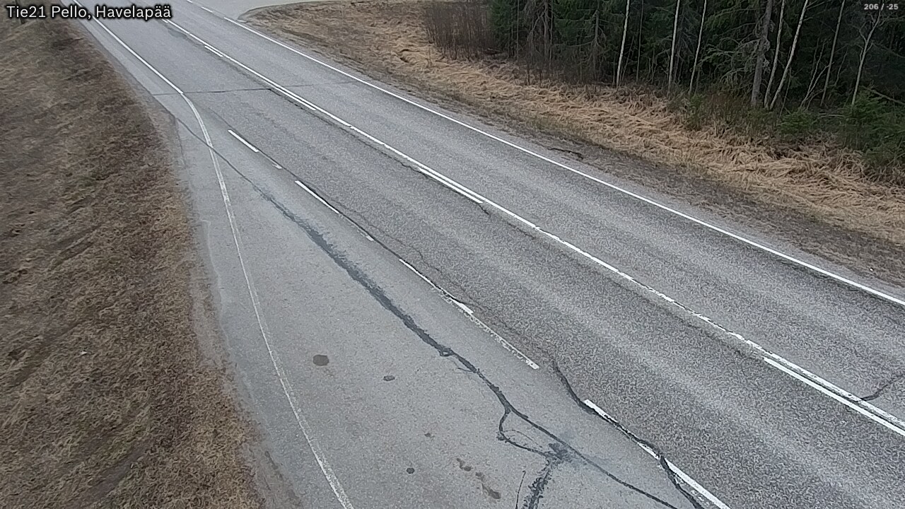 Weather Camera Image Väg 21 Pello, Havelanpää, Pello, Lappi
