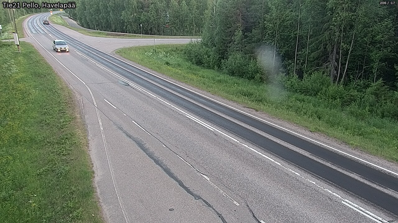 Weather Camera Image Väg 21 Pello, Havelanpää, Pello, Lappi