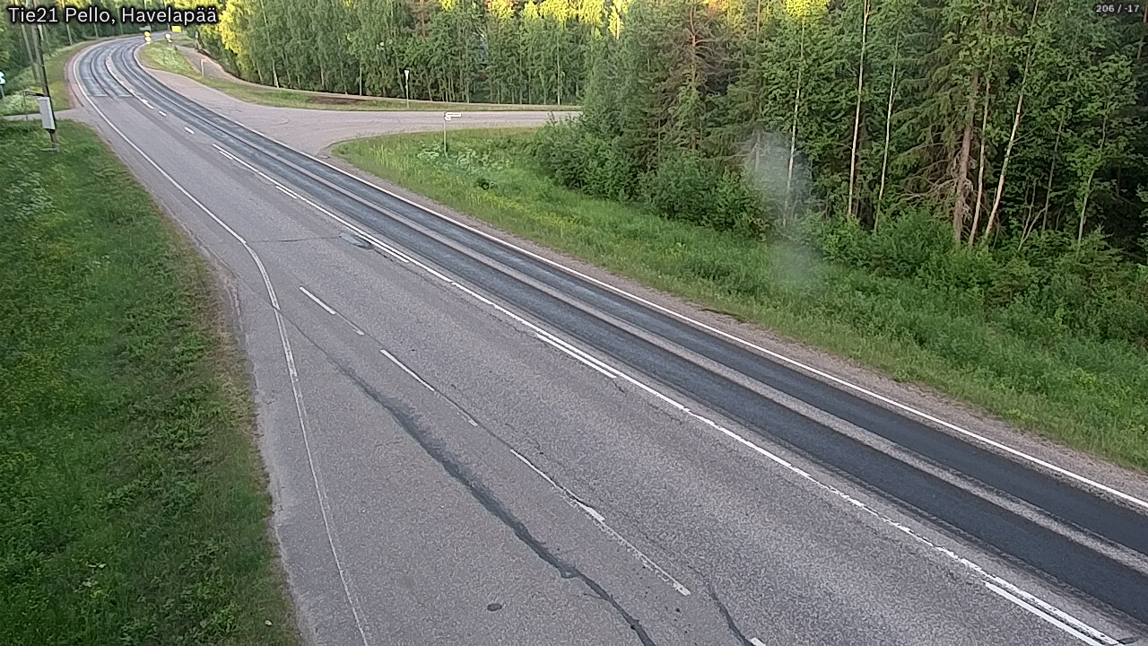 Weather Camera Image Väg 21 Pello, Havelanpää, Pello, Lappi