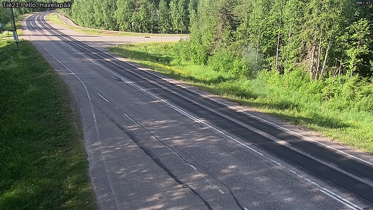 Weather Camera Image Väg 21 Pello, Havelanpää, Pello, Lappi