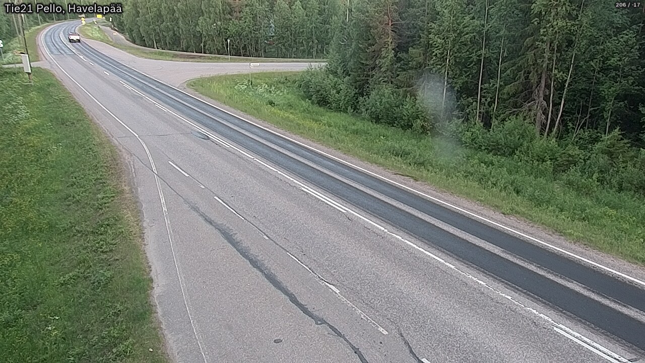 Weather Camera Image Väg 21 Pello, Havelanpää, Pello, Lappi