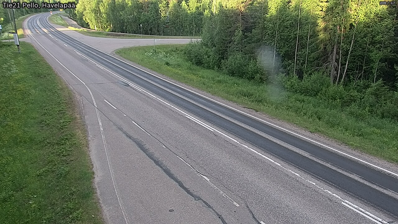 Weather Camera Image Väg 21 Pello, Havelanpää, Pello, Lappi