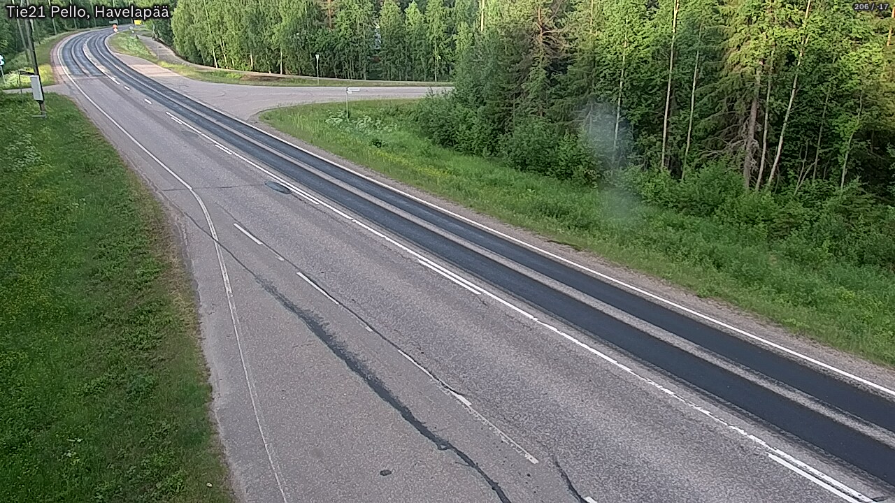 Weather Camera Image Väg 21 Pello, Havelanpää, Pello, Lappi