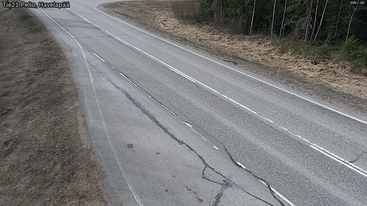 Weather Camera Image Väg 21 Pello, Havelanpää, Pello, Lappi