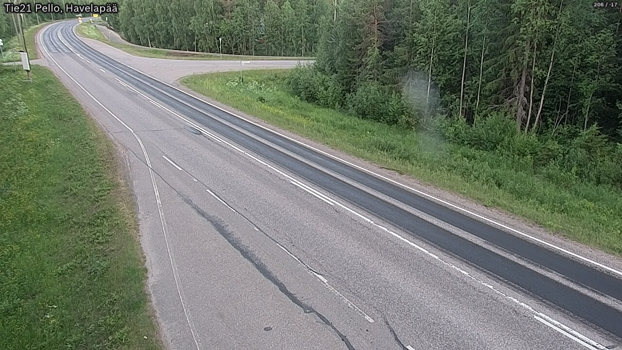 Weather Camera Image Väg 21 Pello, Havelanpää, Pello, Lappi