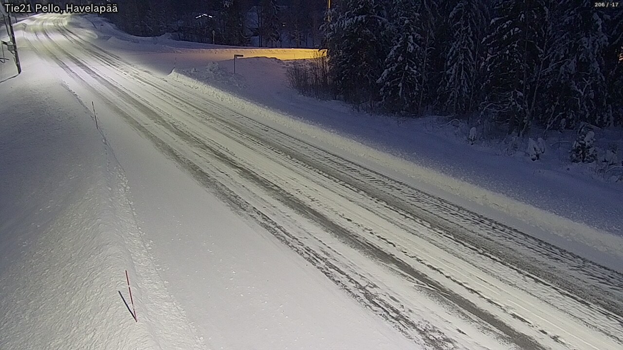 Weather Camera Image Väg 21 Pello, Havelanpää, Pello, Lappi