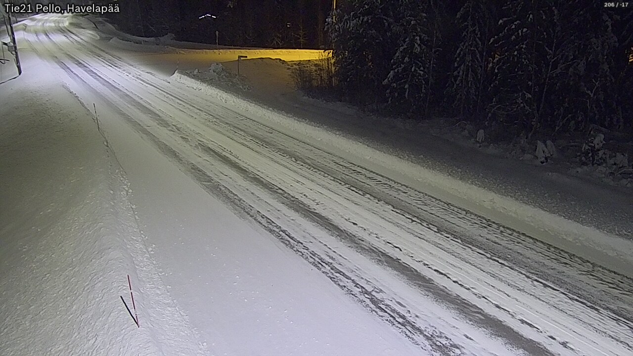 Weather Camera Image Väg 21 Pello, Havelanpää, Pello, Lappi