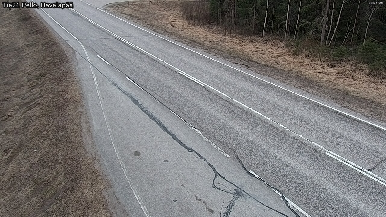 Weather Camera Image Väg 21 Pello, Havelanpää, Pello, Lappi