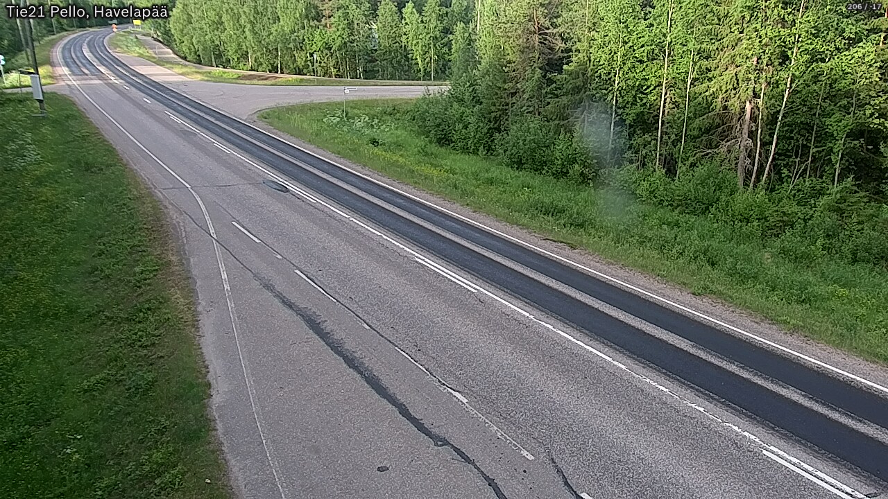Weather Camera Image Väg 21 Pello, Havelanpää, Pello, Lappi