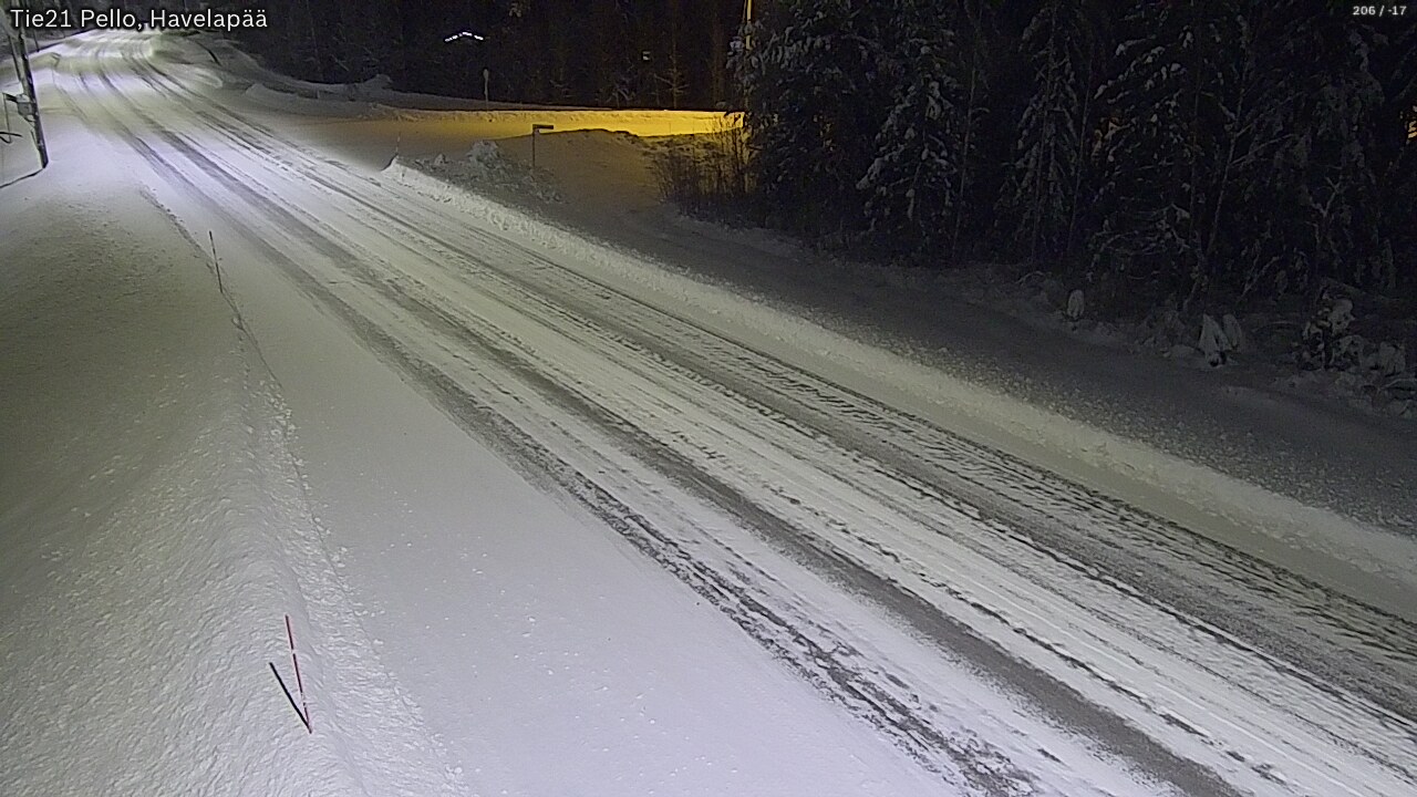 Weather Camera Image Väg 21 Pello, Havelanpää, Pello, Lappi