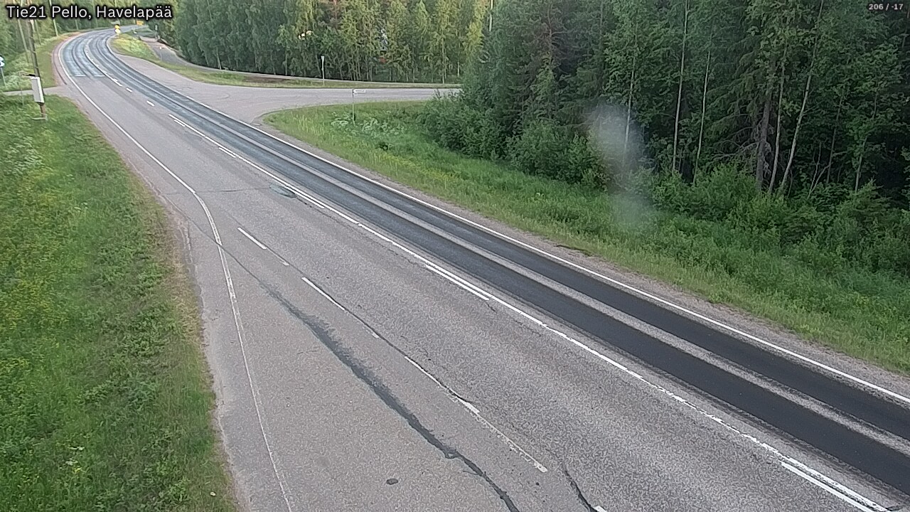 Weather Camera Image Väg 21 Pello, Havelanpää, Pello, Lappi