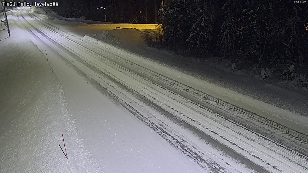 Weather Camera Image Väg 21 Pello, Havelanpää, Pello, Lappi