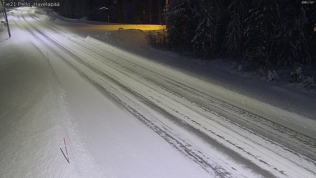 Weather Camera Image Väg 21 Pello, Havelanpää, Pello, Lappi