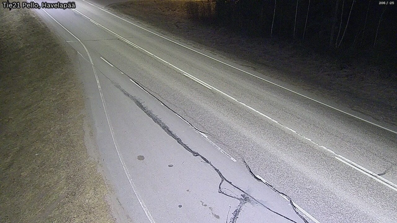 Weather Camera Image Väg 21 Pello, Havelanpää, Pello, Lappi