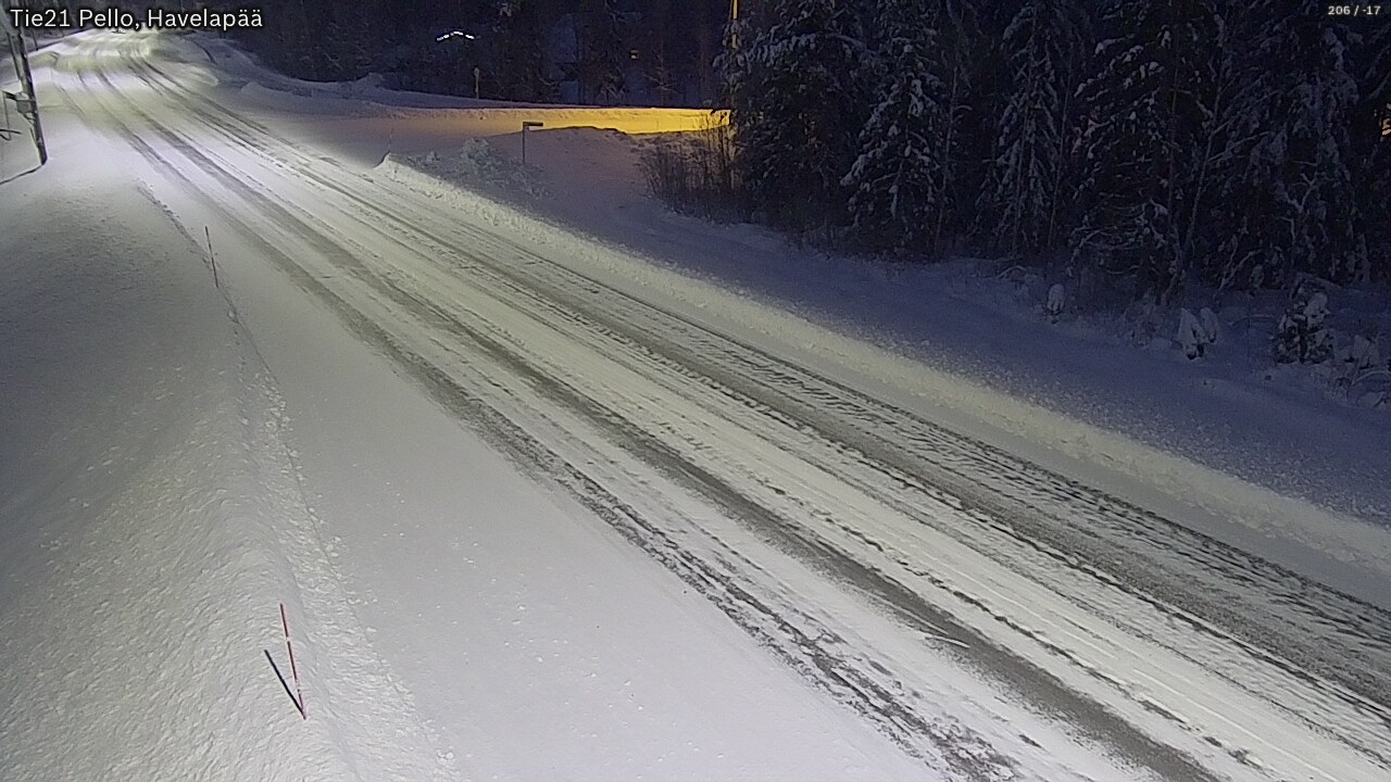 Weather Camera Image Väg 21 Pello, Havelanpää, Pello, Lappi
