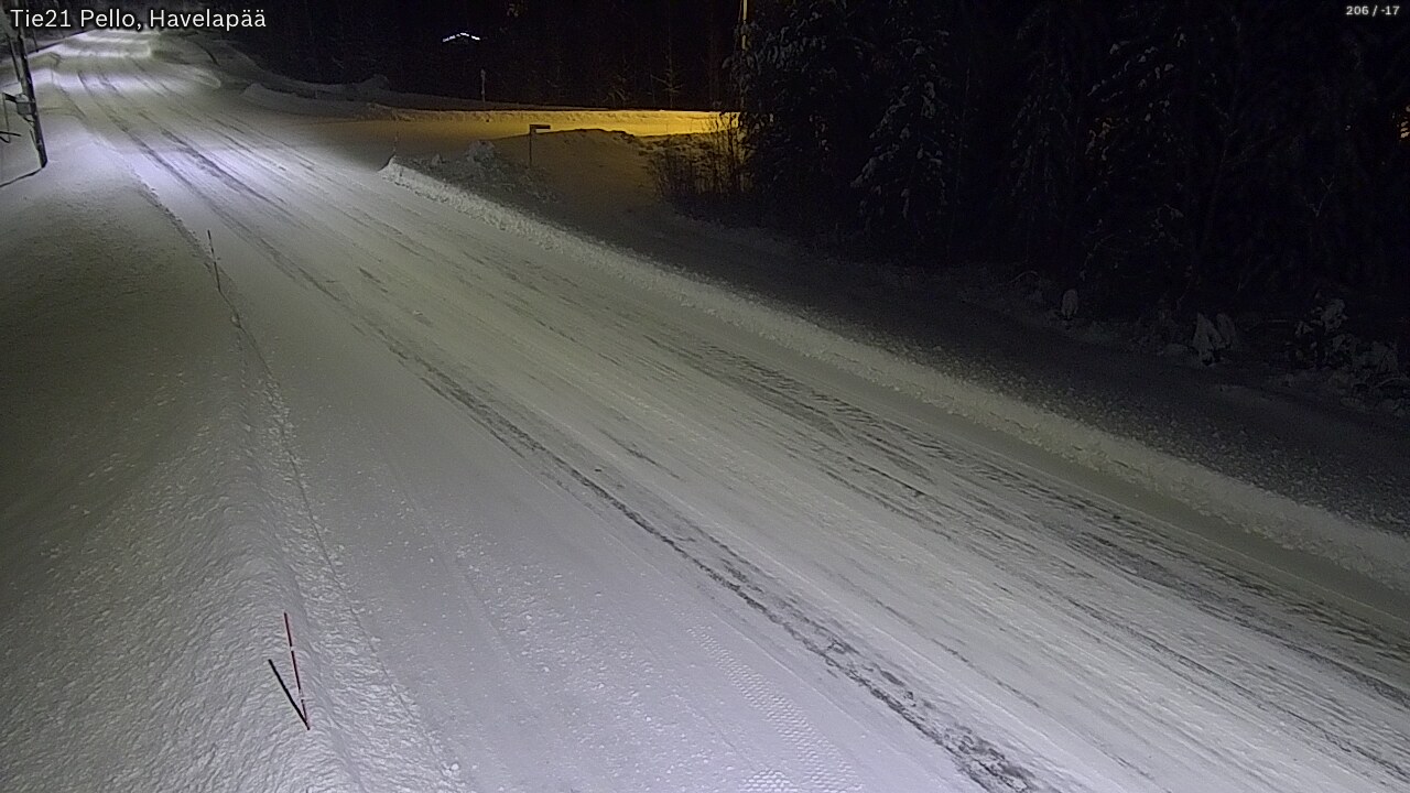 Weather Camera Image Road 21 Pello, Havelanpää, Pello, Lappi