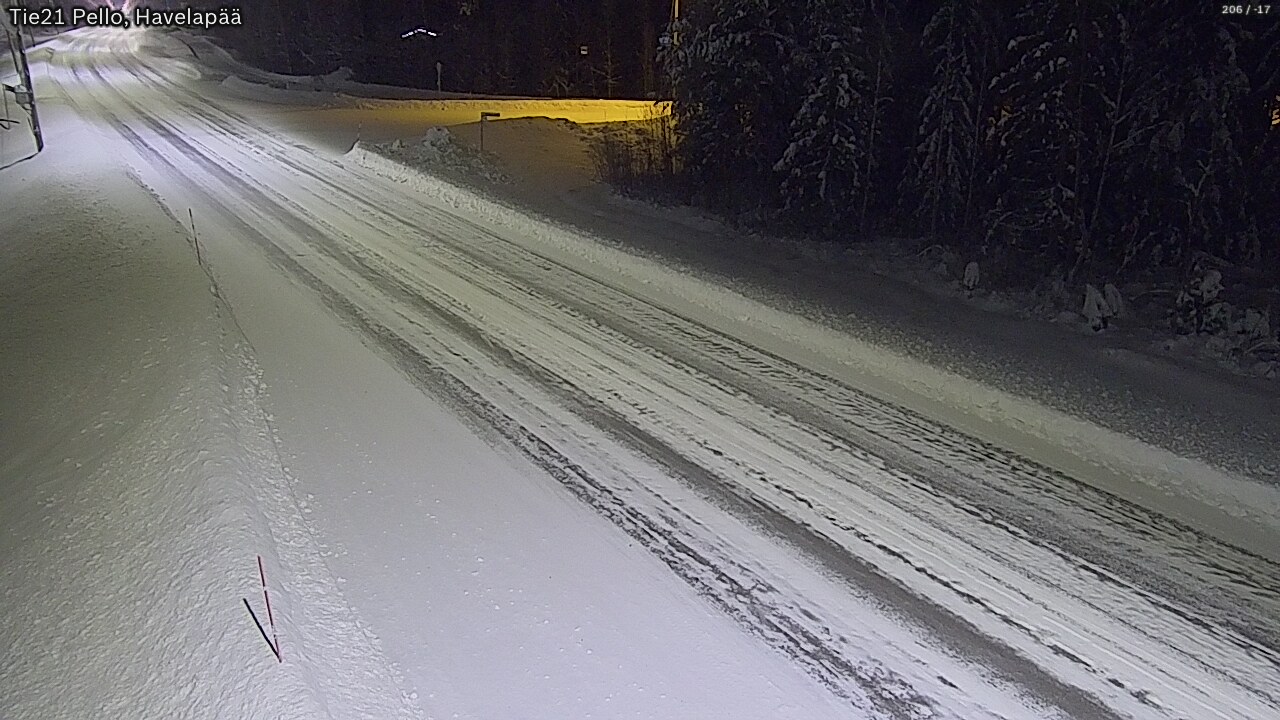 Weather Camera Image Väg 21 Pello, Havelanpää, Pello, Lappi
