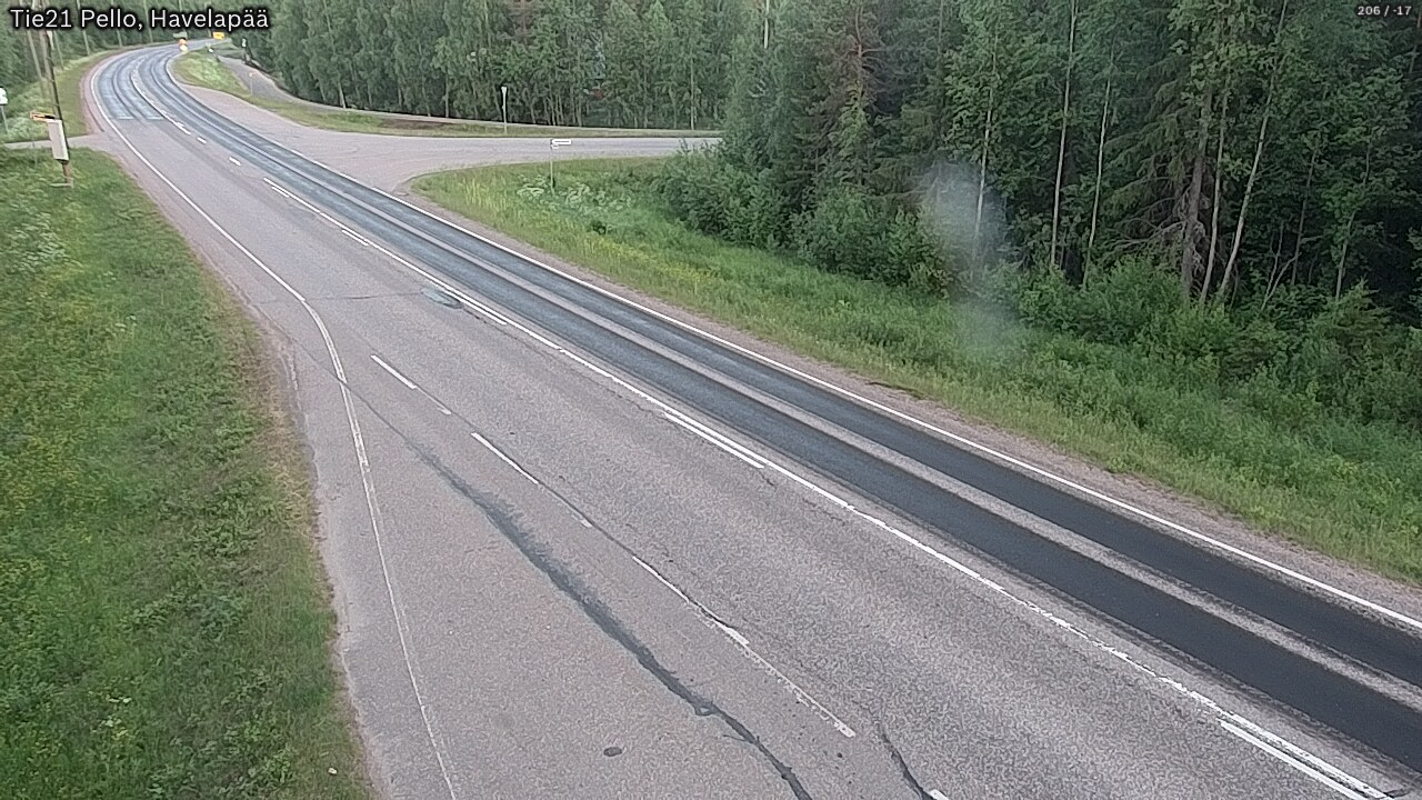 Weather Camera Image Väg 21 Pello, Havelanpää, Pello, Lappi