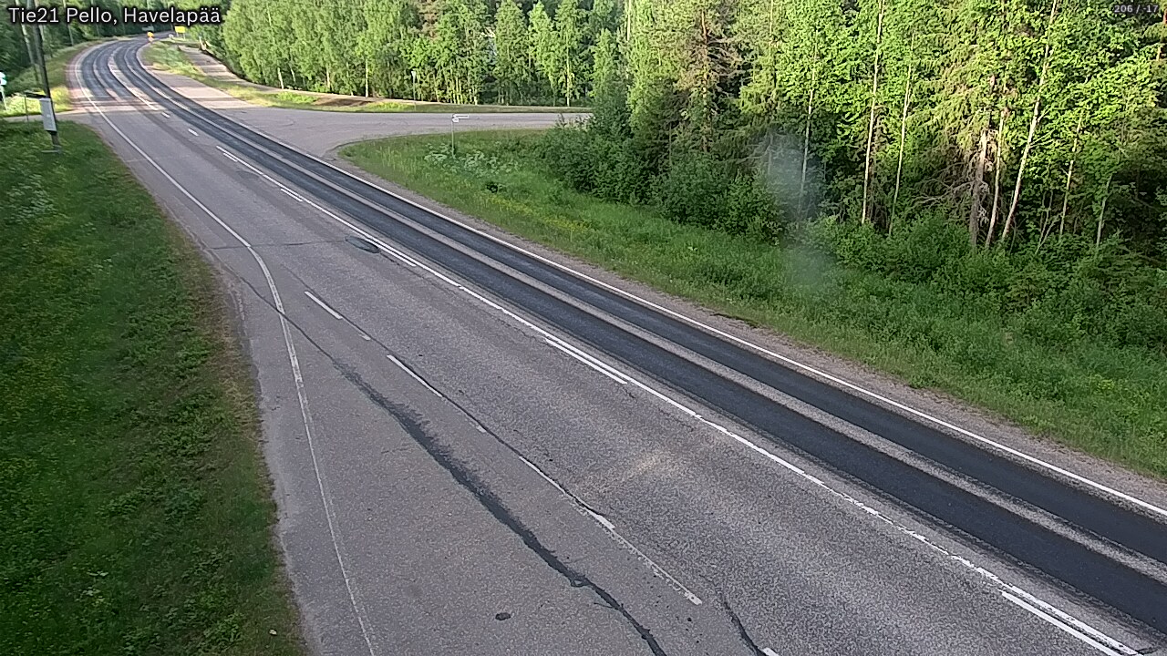 Weather Camera Image Väg 21 Pello, Havelanpää, Pello, Lappi