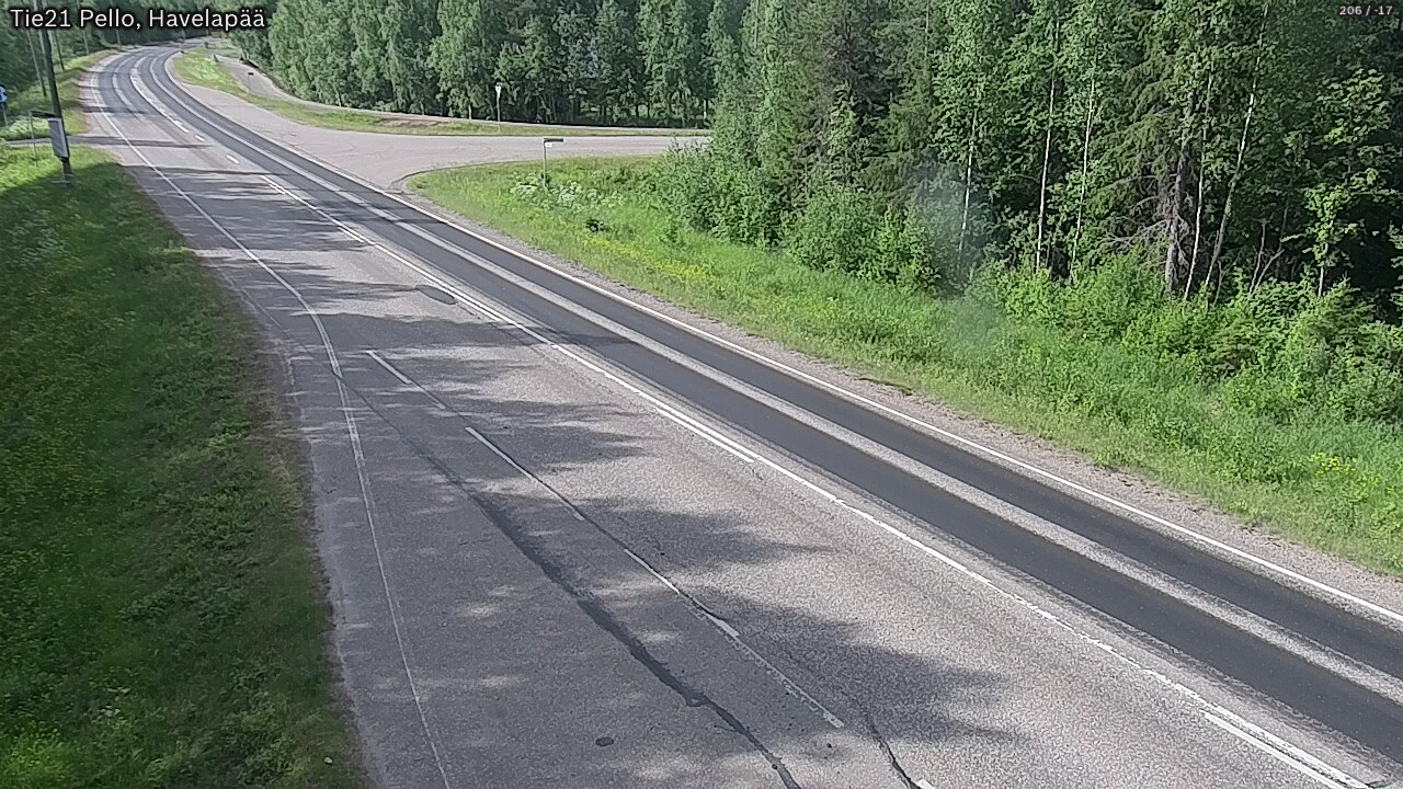 Weather Camera Image Väg 21 Pello, Havelanpää, Pello, Lappi