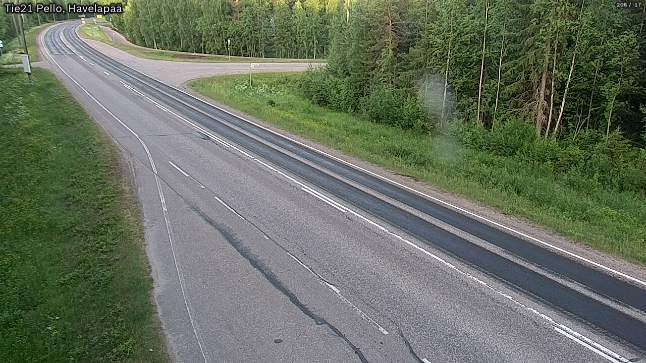 Weather Camera Image Väg 21 Pello, Havelanpää, Pello, Lappi