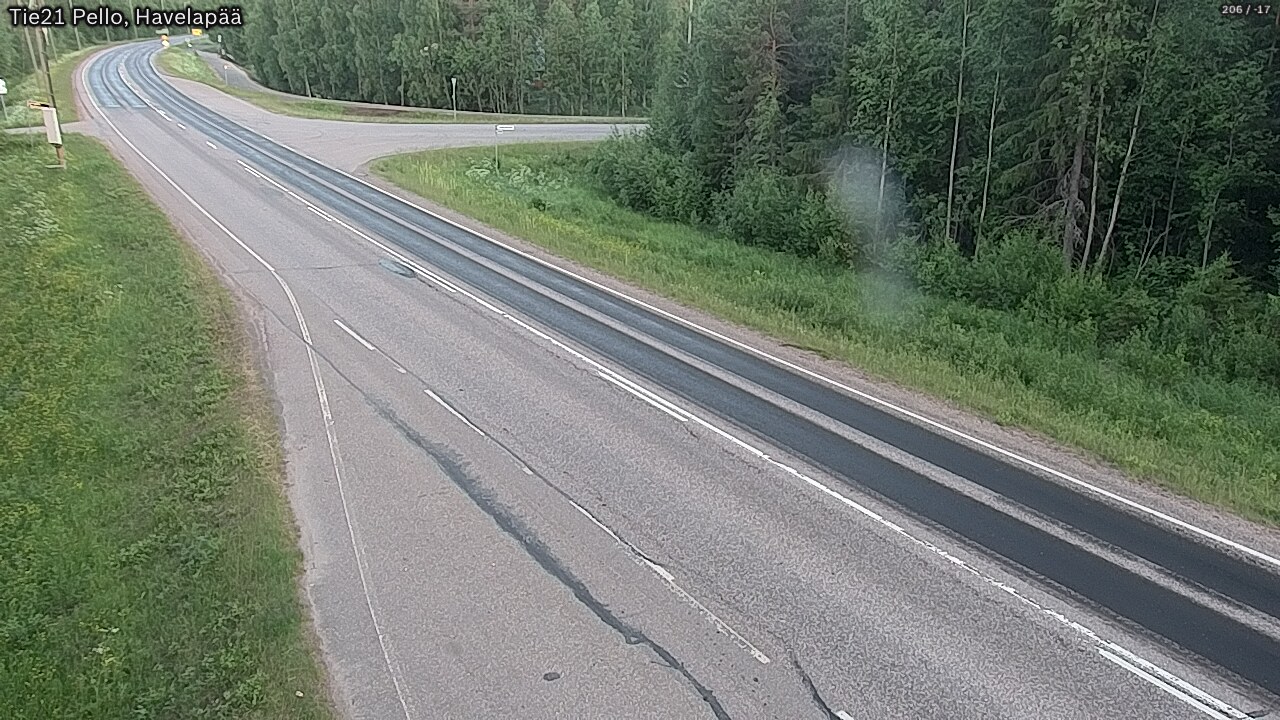 Weather Camera Image Väg 21 Pello, Havelanpää, Pello, Lappi