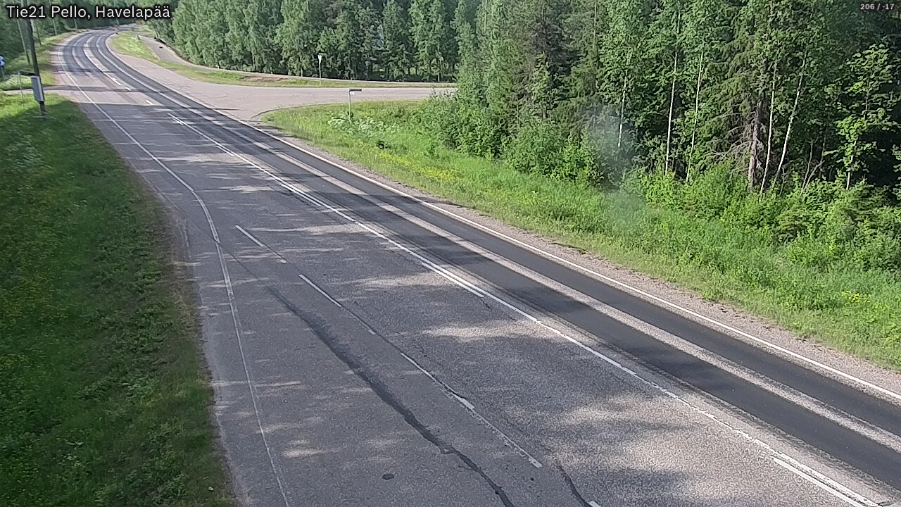 Weather Camera Image Väg 21 Pello, Havelanpää, Pello, Lappi