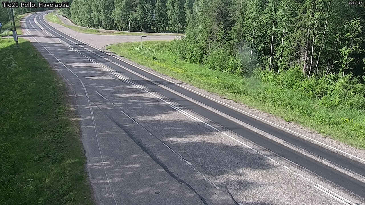 Weather Camera Image Väg 21 Pello, Havelanpää, Pello, Lappi