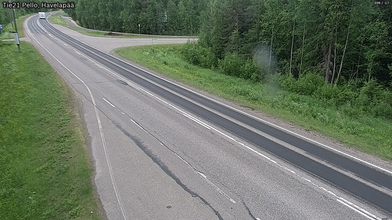 Weather Camera Image Väg 21 Pello, Havelanpää, Pello, Lappi