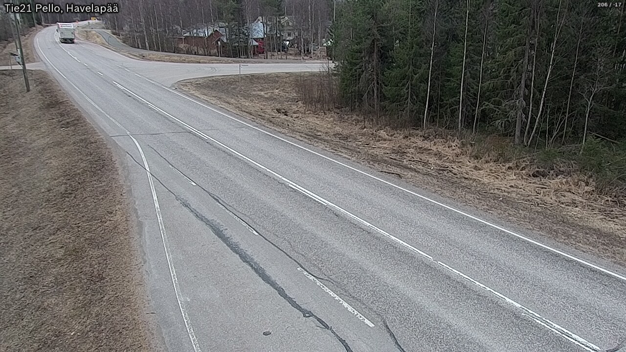 Weather Camera Image Väg 21 Pello, Havelanpää, Pello, Lappi