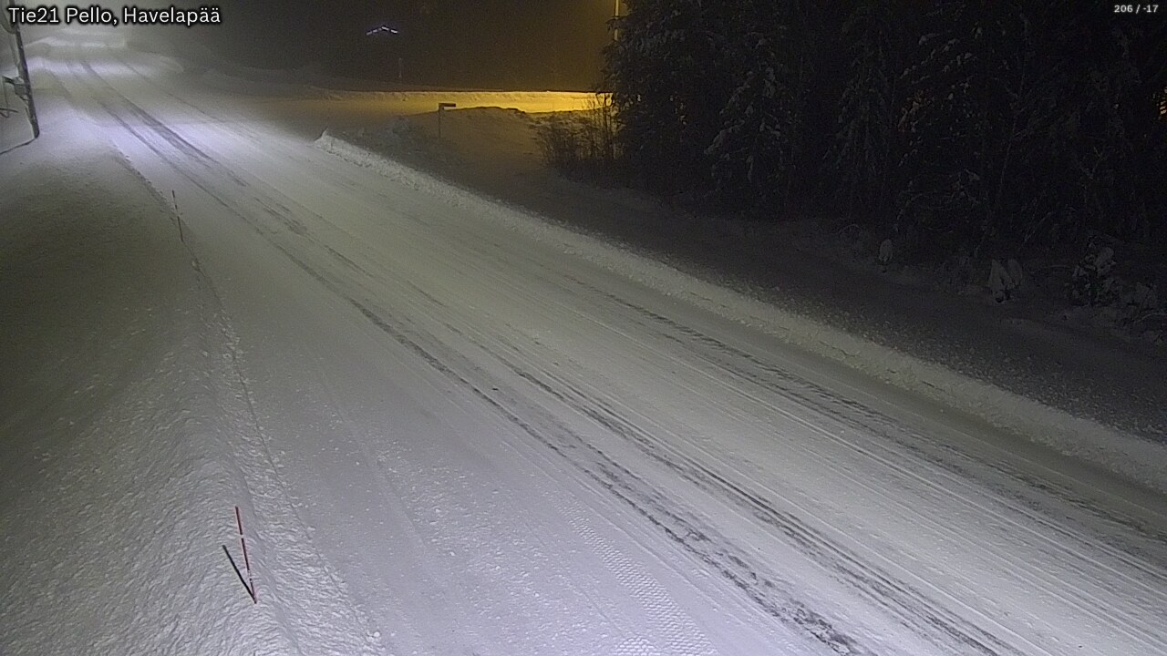 Weather Camera Image Road 21 Pello, Havelanpää, Pello, Lappi