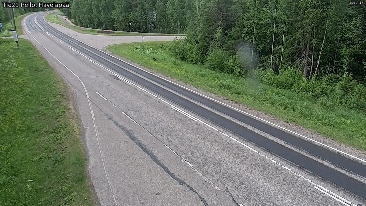 Weather Camera Image Väg 21 Pello, Havelanpää, Pello, Lappi