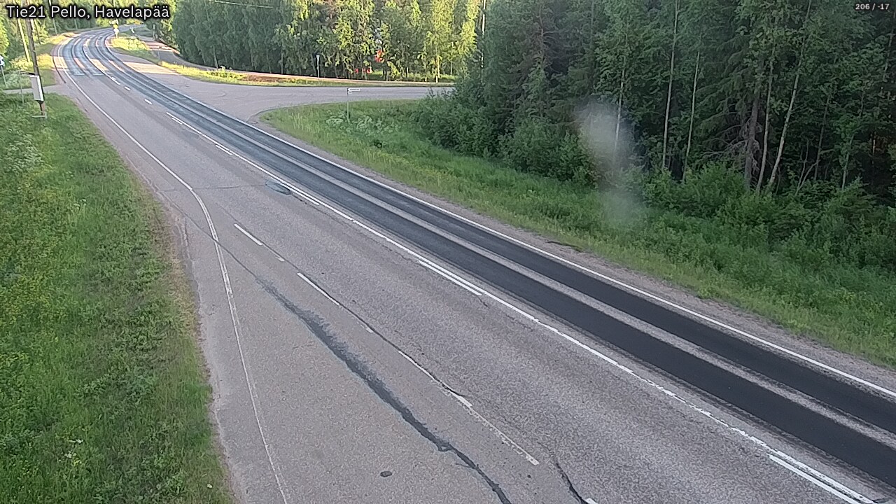 Weather Camera Image Väg 21 Pello, Havelanpää, Pello, Lappi