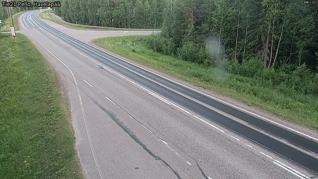 Weather Camera Image Väg 21 Pello, Havelanpää, Pello, Lappi