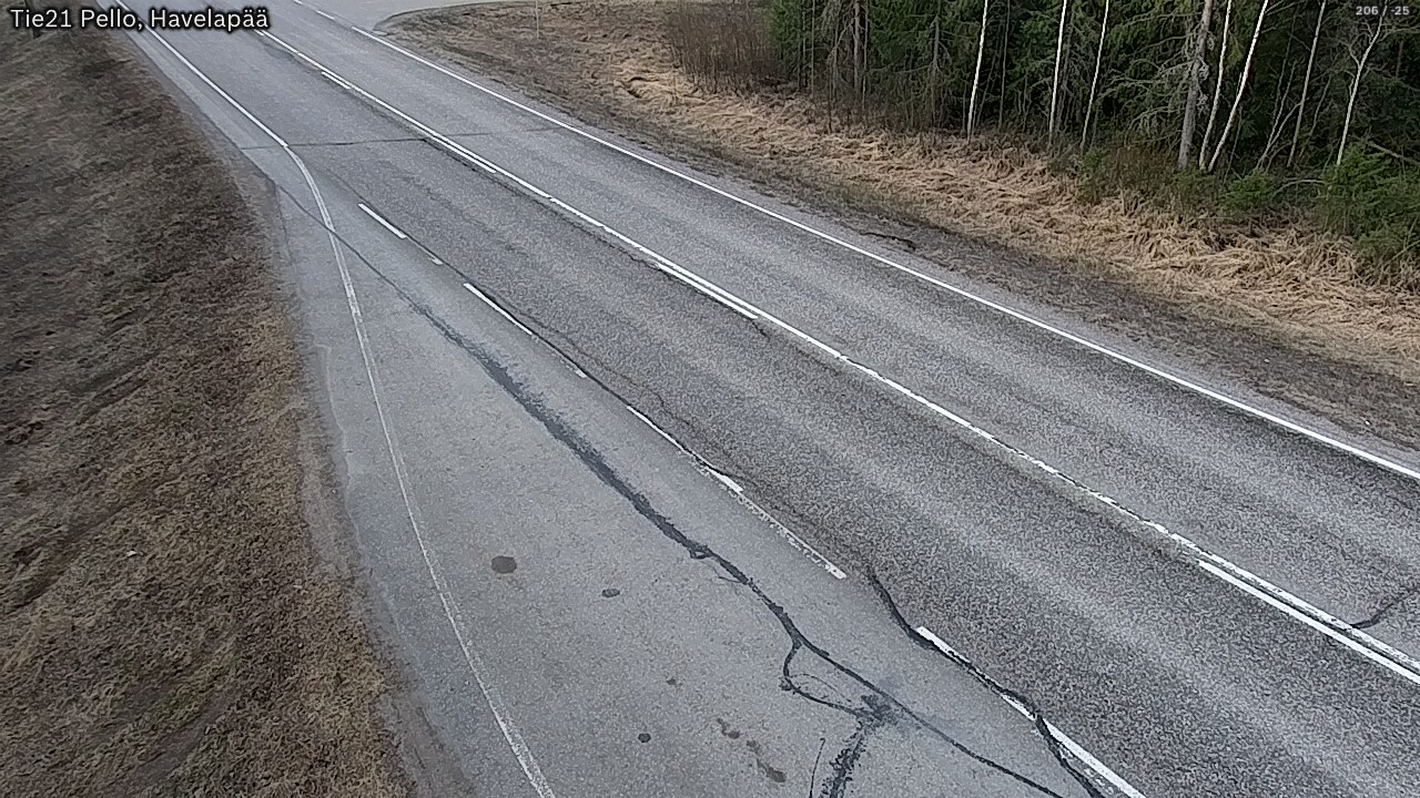 Weather Camera Image Väg 21 Pello, Havelanpää, Pello, Lappi
