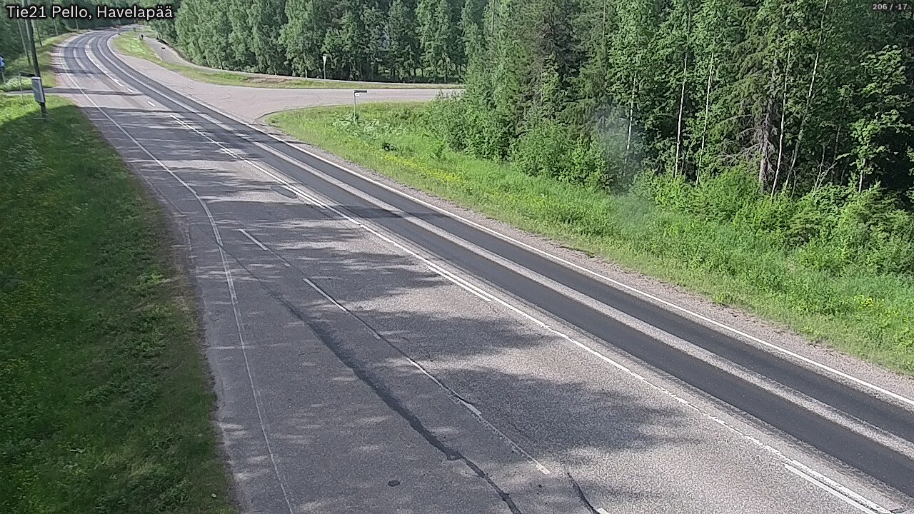 Weather Camera Image Väg 21 Pello, Havelanpää, Pello, Lappi