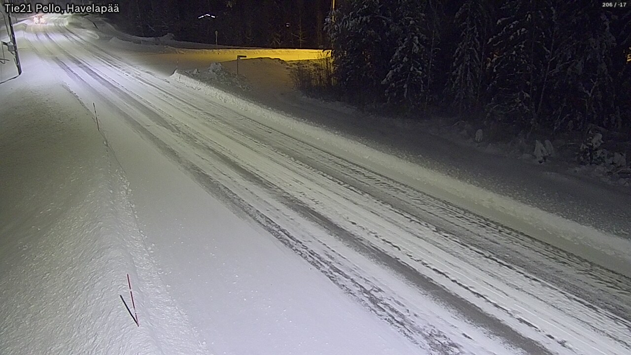 Weather Camera Image Väg 21 Pello, Havelanpää, Pello, Lappi