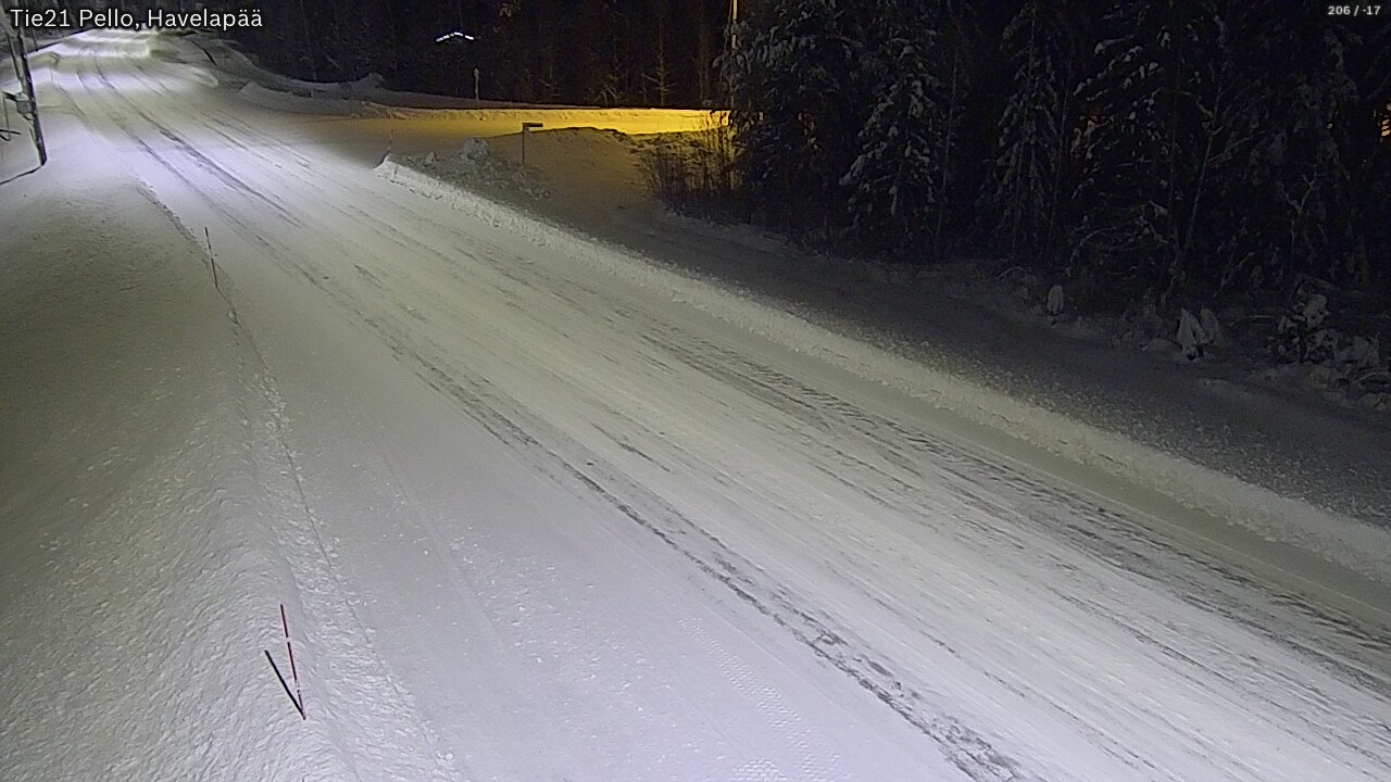 Weather Camera Image Road 21 Pello, Havelanpää, Pello, Lappi