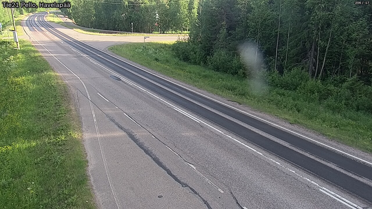 Weather Camera Image Väg 21 Pello, Havelanpää, Pello, Lappi