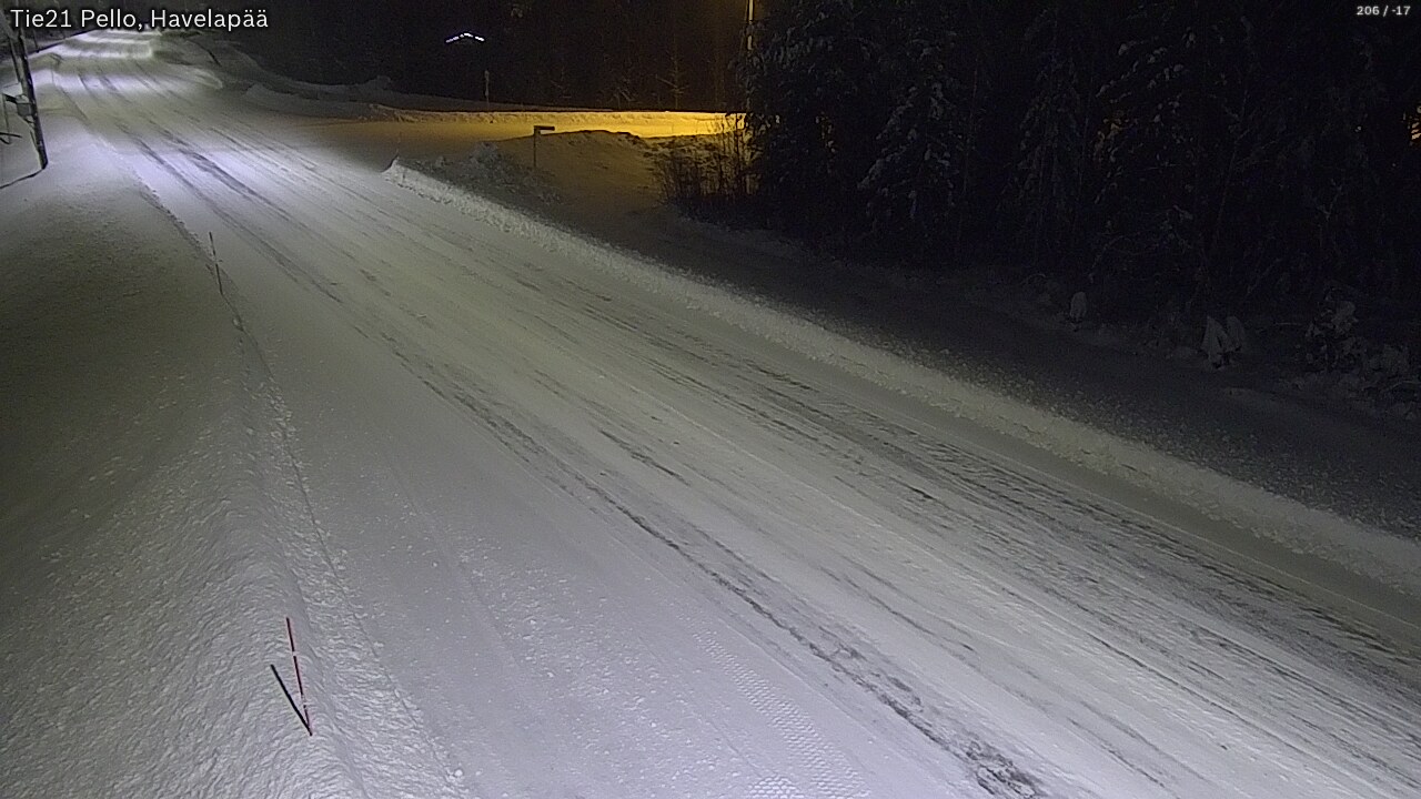 Weather Camera Image Road 21 Pello, Havelanpää, Pello, Lappi