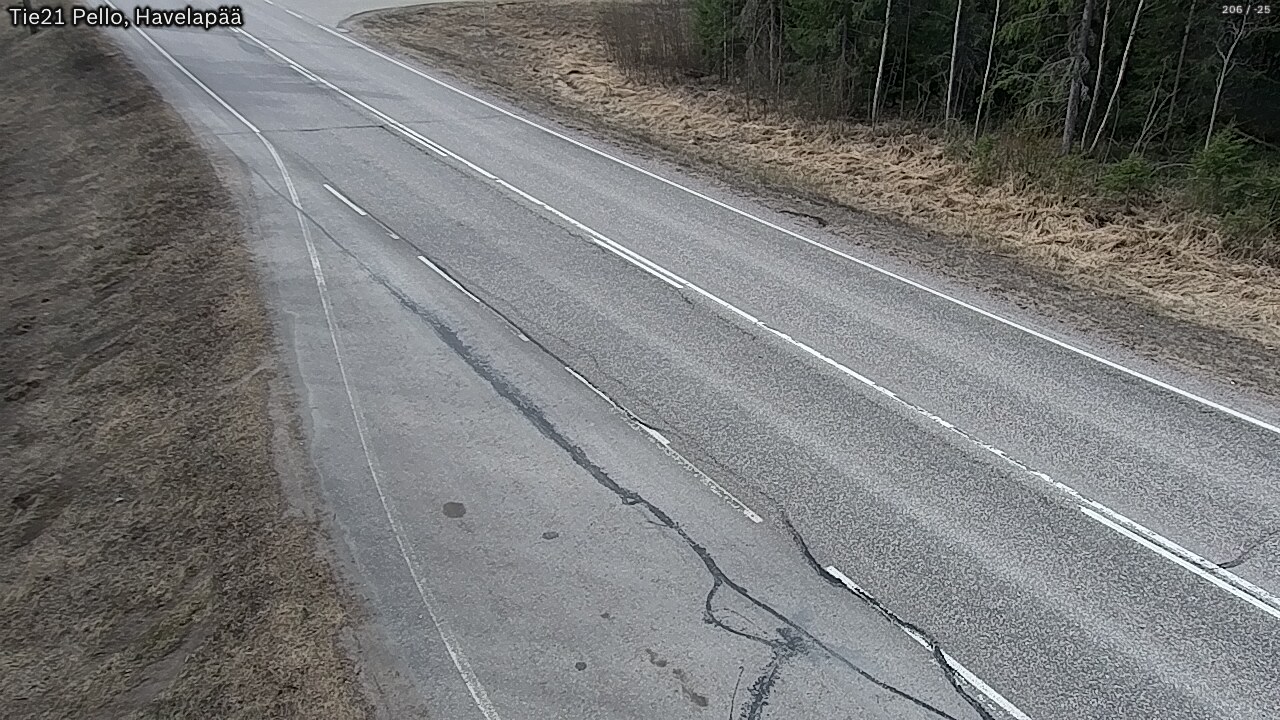 Weather Camera Image Väg 21 Pello, Havelanpää, Pello, Lappi
