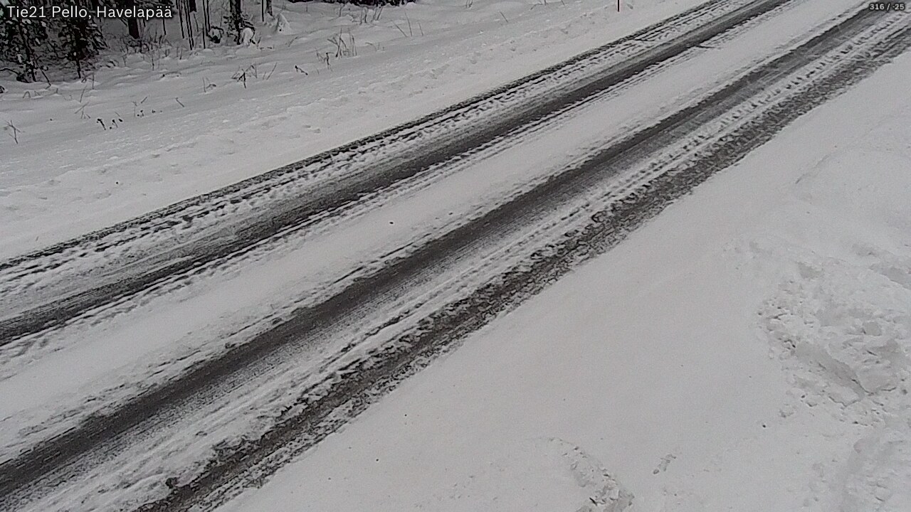 Weather Camera Image Väg 21 Pello, Havelanpää, Pello, Lappi