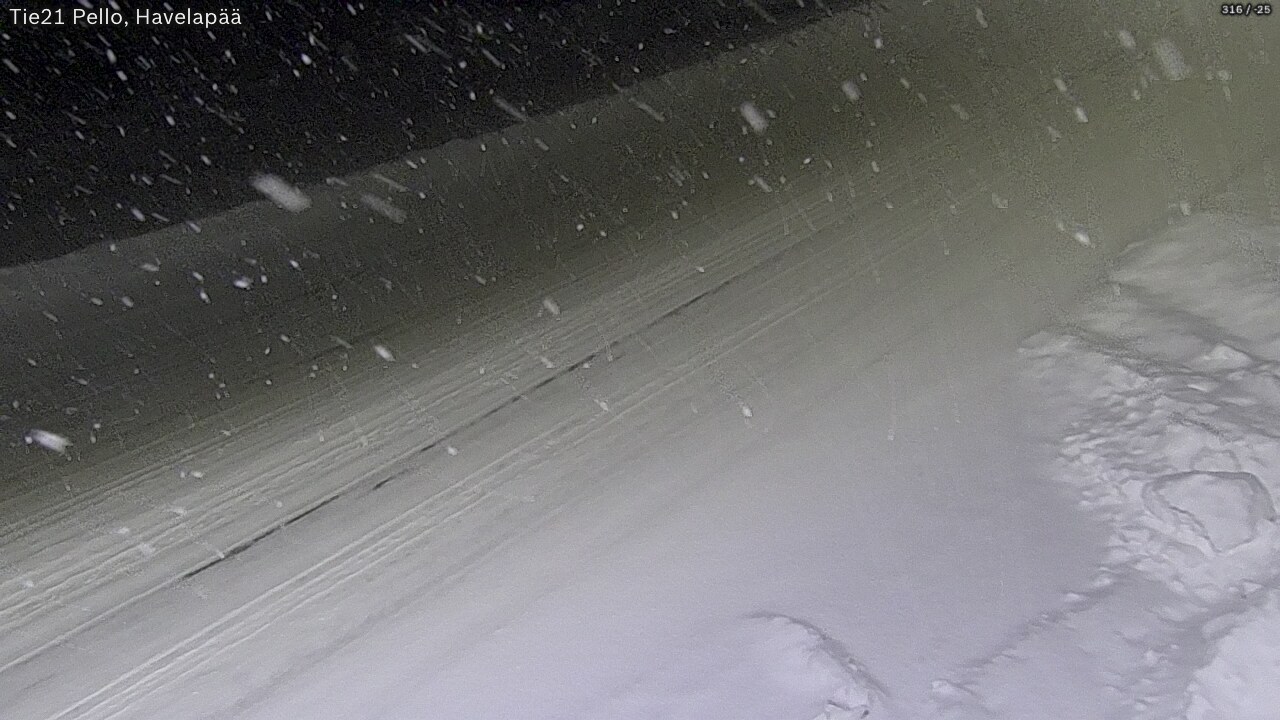 Weather Camera Image Väg 21 Pello, Havelanpää, Pello, Lappi