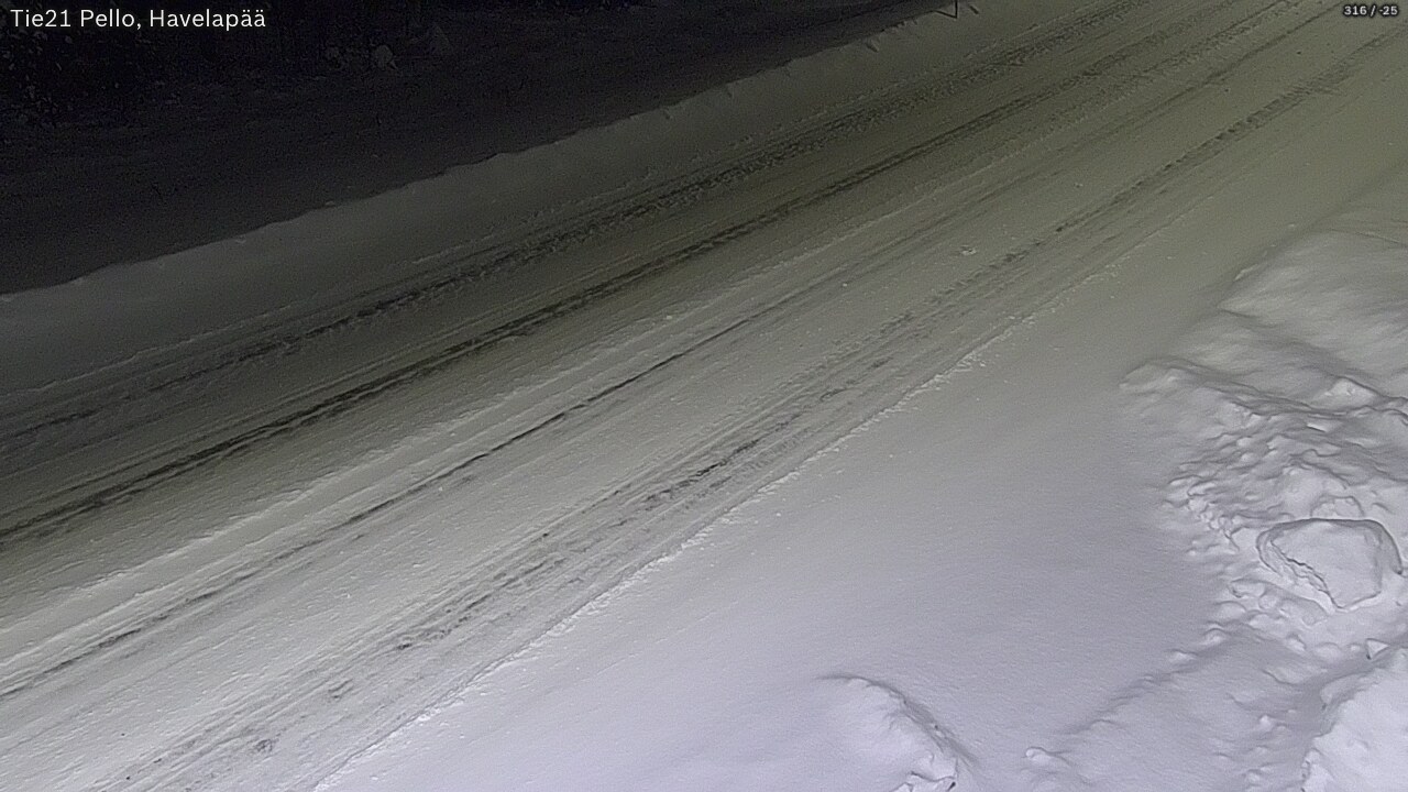Weather Camera Image Väg 21 Pello, Havelanpää, Pello, Lappi
